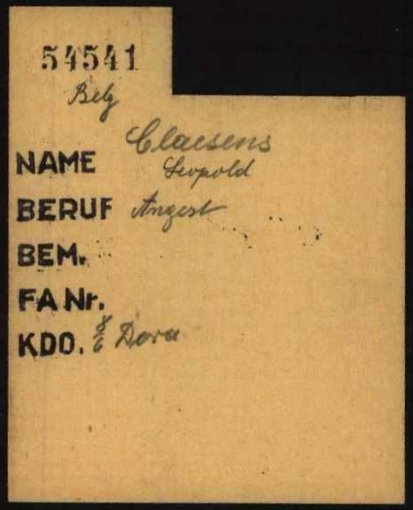 Arbeitskarte aus dem KZ Buchenwald, Arolsen Archives 